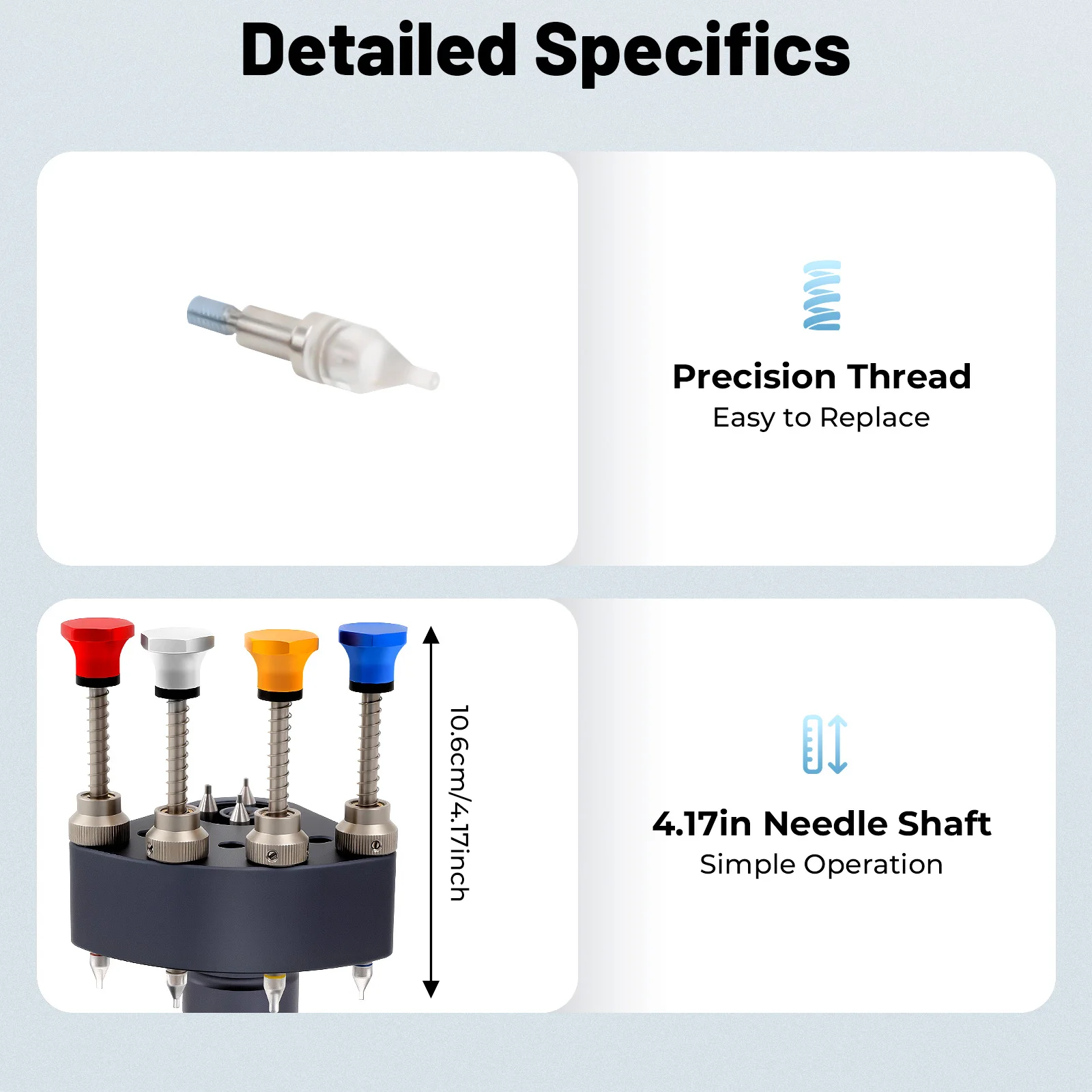 4-Pin Watch Hand Installation Tool Precision Press Fit Setter Watch Repair Tools for 2035/2824/3135 Movements w/ 4 Steel Tips