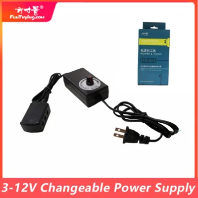 3V/5V/12V AC/DC Adapter Power Supply with 12 Ports AU/EU/US/USB Plug Portable Power Output for Model Lamp/Railroad/Train Layout