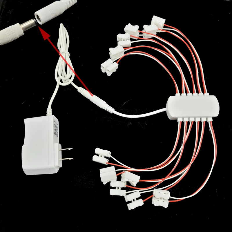 3V/5V/12V AC/DC Adapter Power Supply with 12 Ports AU/EU/US/USB Plug Portable Power Output for Model Lamp/Railroad/Train Layout