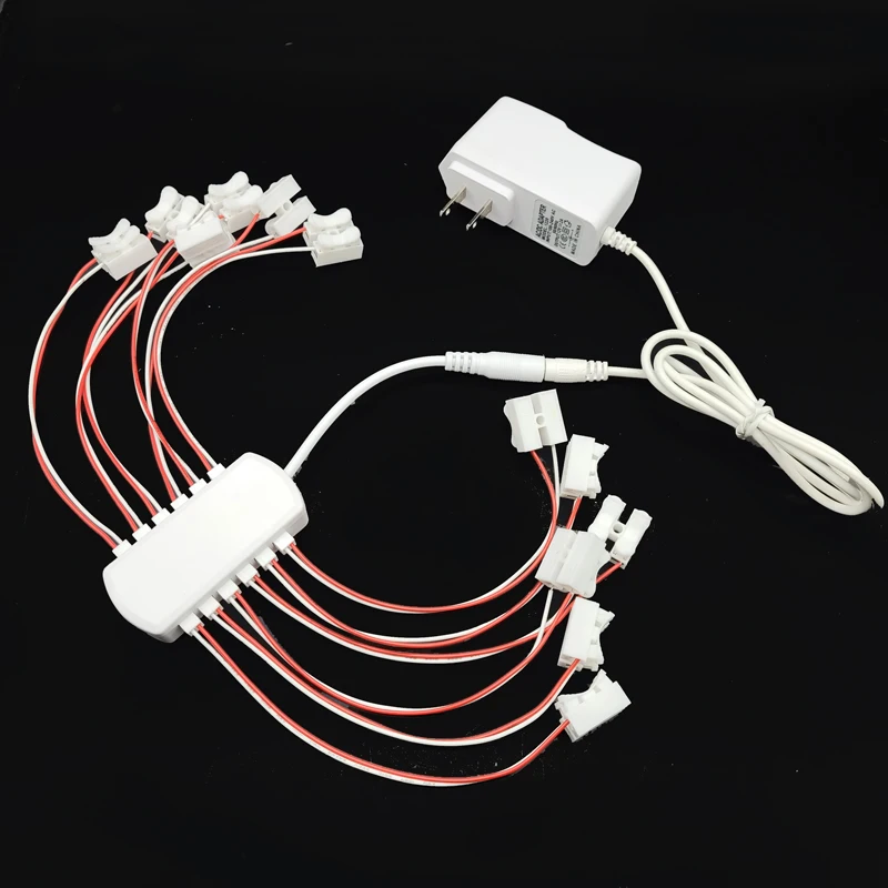 3V/5V/12V AC/DC Adapter Power Supply with 12 Ports AU/EU/US/USB Plug Portable Power Output for Model Lamp/Railroad/Train Layout
