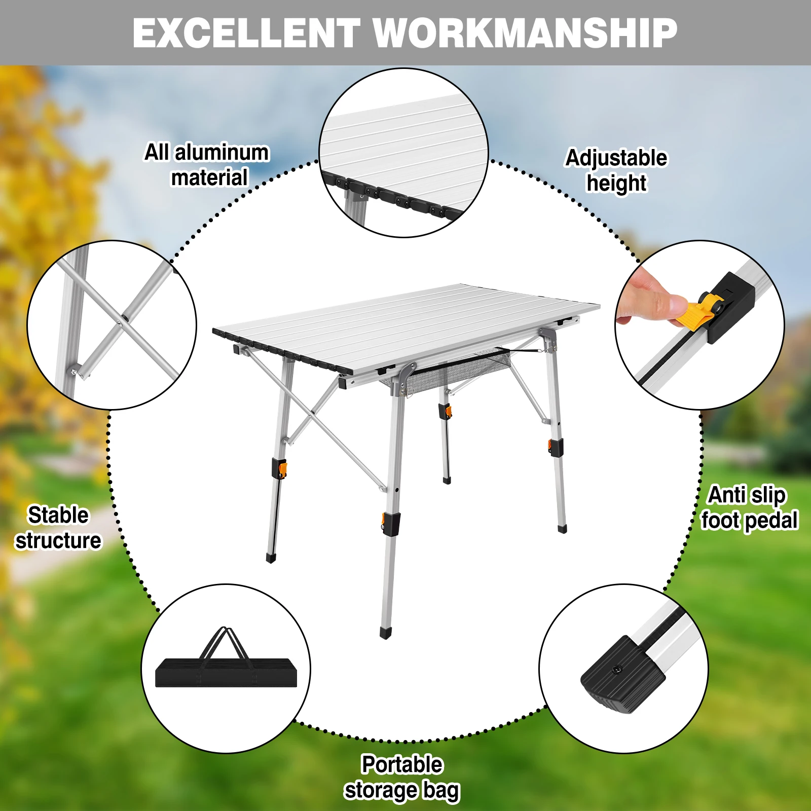 DayPlus Folding Table Heavy Duty Garden Party Picnic Trestle Indoor Outdoor Camping Catering Camping Picnic BBQ Party Table