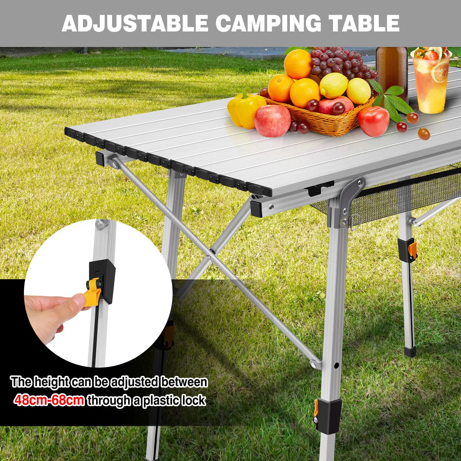 DayPlus Folding Table Heavy Duty Garden Party Picnic Trestle Indoor Outdoor Camping Catering Camping Picnic BBQ Party Table