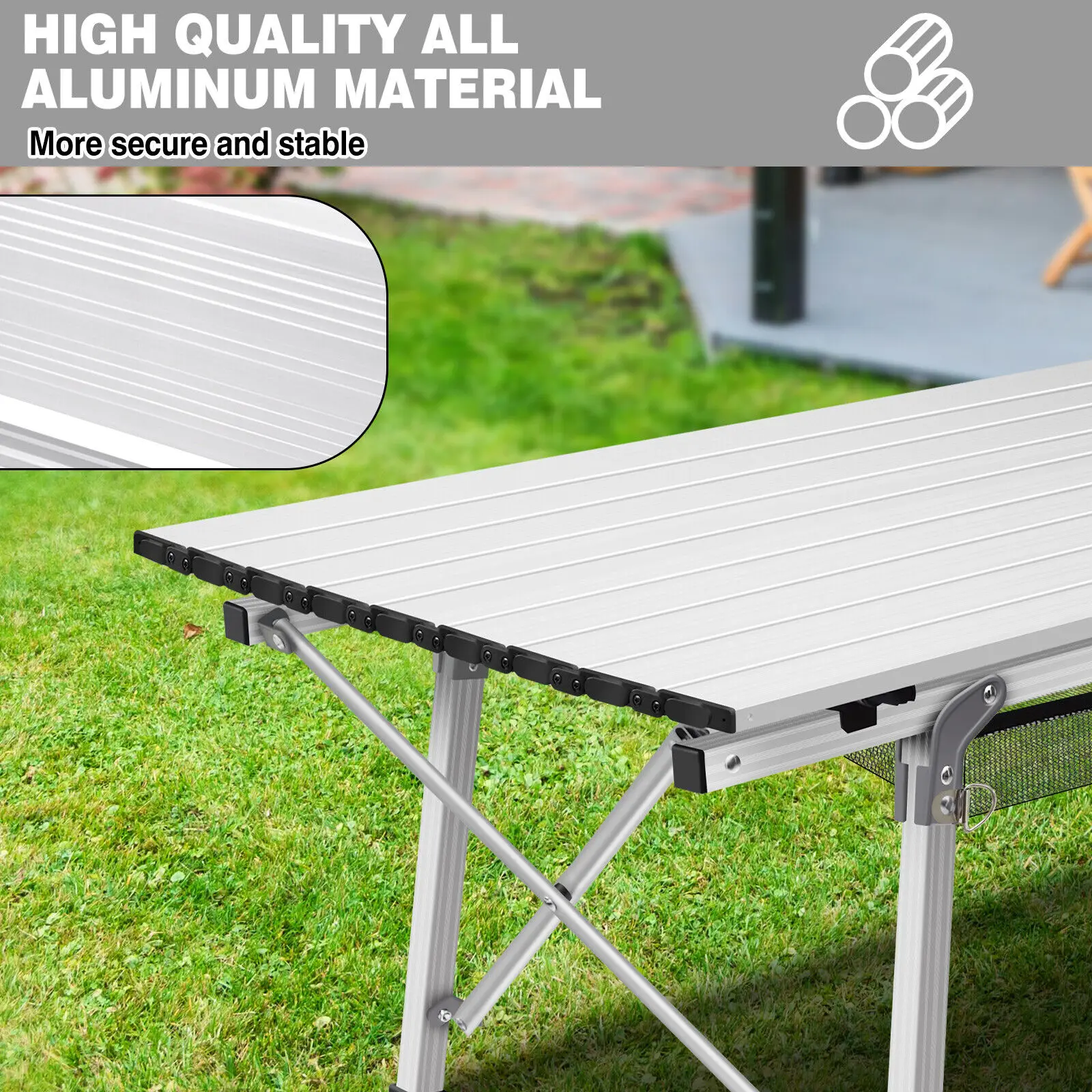 DayPlus Folding Table Heavy Duty Garden Party Picnic Trestle Indoor Outdoor Camping Catering Camping Picnic BBQ Party Table