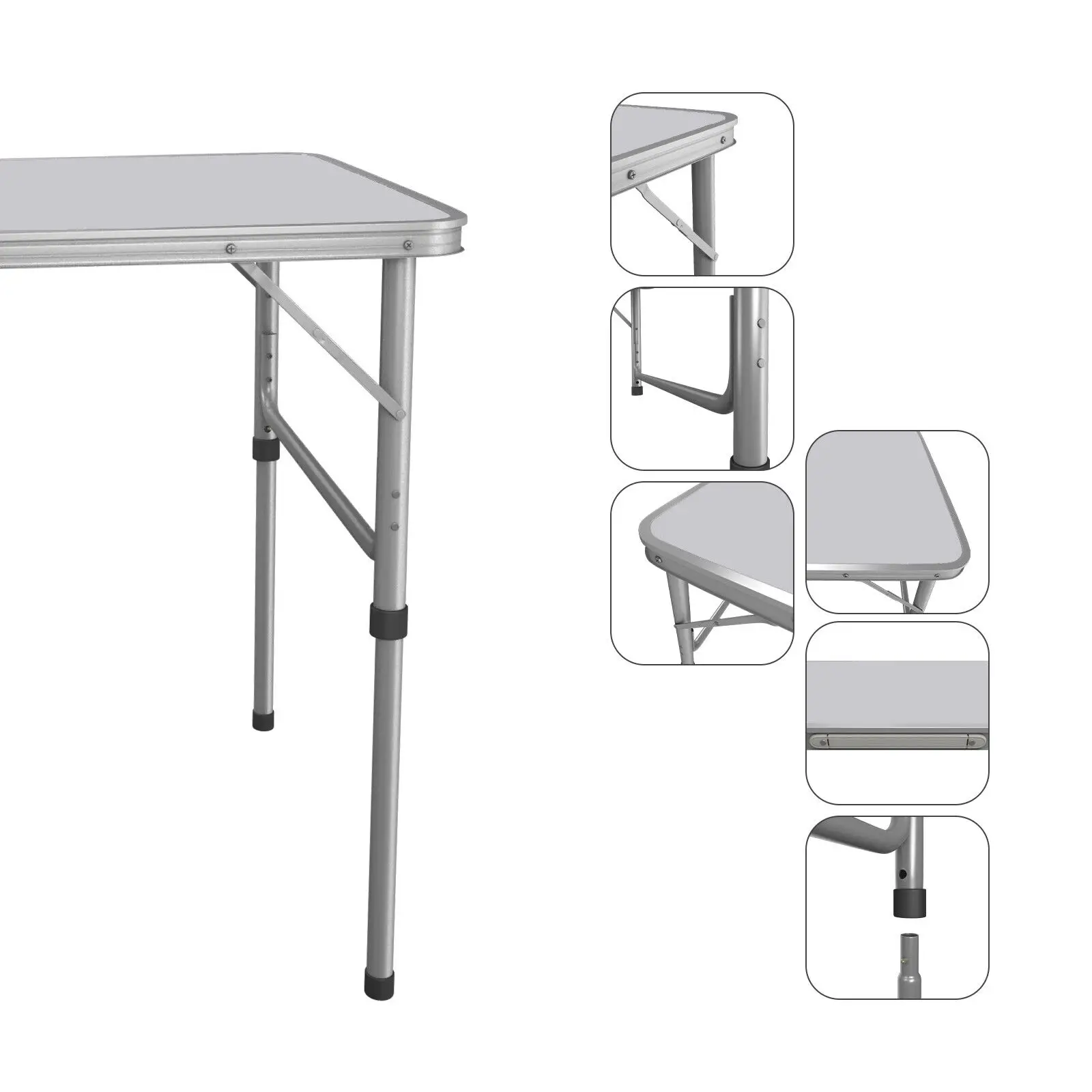 DayPlus Folding Table Heavy Duty Garden Party Picnic Trestle Indoor Outdoor Camping Catering Camping Picnic BBQ Party Table