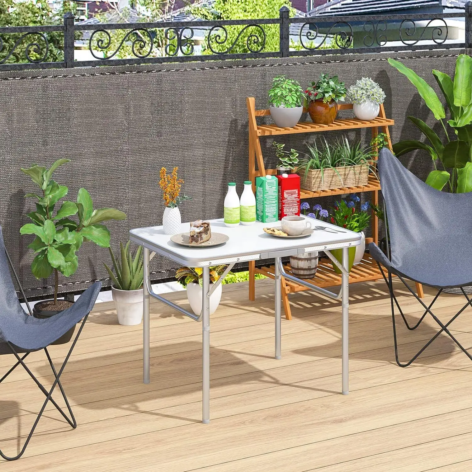 DayPlus Folding Table Heavy Duty Garden Party Picnic Trestle Indoor Outdoor Camping Catering Camping Picnic BBQ Party Table