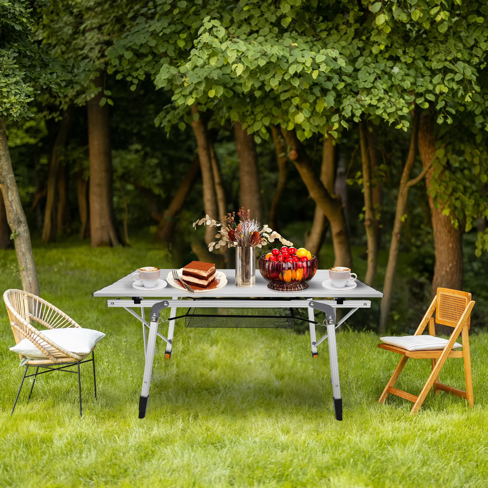 DayPlus Folding Table Heavy Duty Garden Party Picnic Trestle Indoor Outdoor Camping Catering Camping Picnic BBQ Party Table