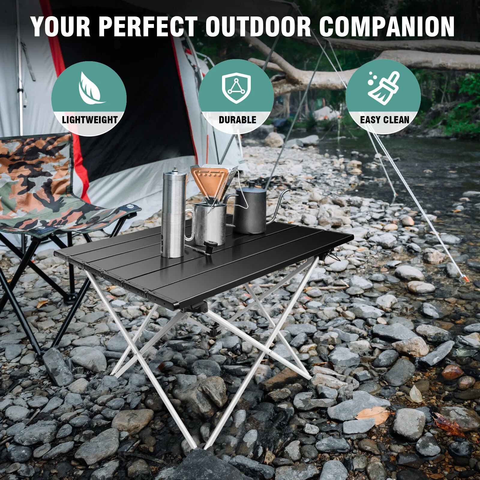 DayPlus Folding Table Heavy Duty Garden Party Picnic Trestle Indoor Outdoor Camping Catering Camping Picnic BBQ Party Table