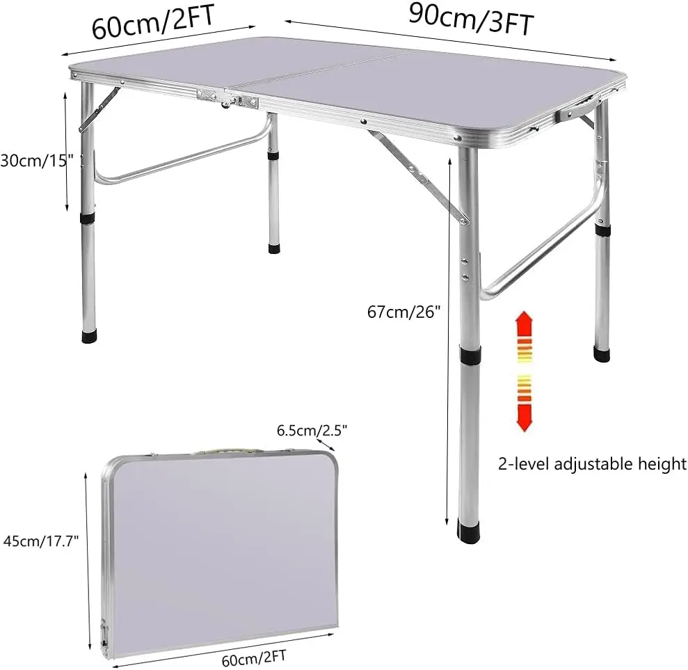 DayPlus Folding Table Heavy Duty Garden Party Picnic Trestle Indoor Outdoor Camping Catering Camping Picnic BBQ Party Table