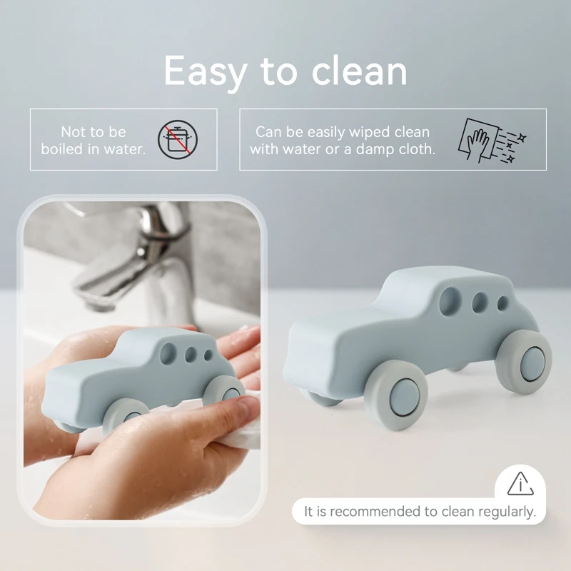 Montessori Baby Silicone Car Toys 0 12 Months Newborn Baby Things Silicone Baby Teether Toy Car Educational Toy Silicone Blocks