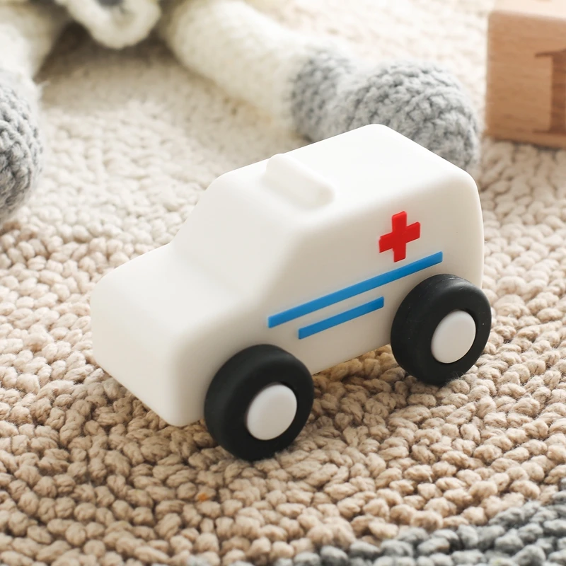 Montessori Baby Silicone Car Toys 0 12 Months Newborn Baby Things Silicone Baby Teether Toy Car Educational Toy Silicone Blocks