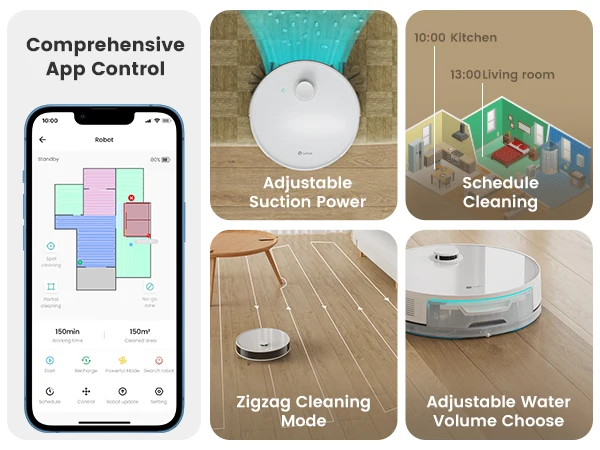 Lefant N3 4000Pa Suction Robot Vacuum and Sonic Mop Combo,Precision Mapping with Lidar&dToF Sensors,Ultrasonic Carpet Detection