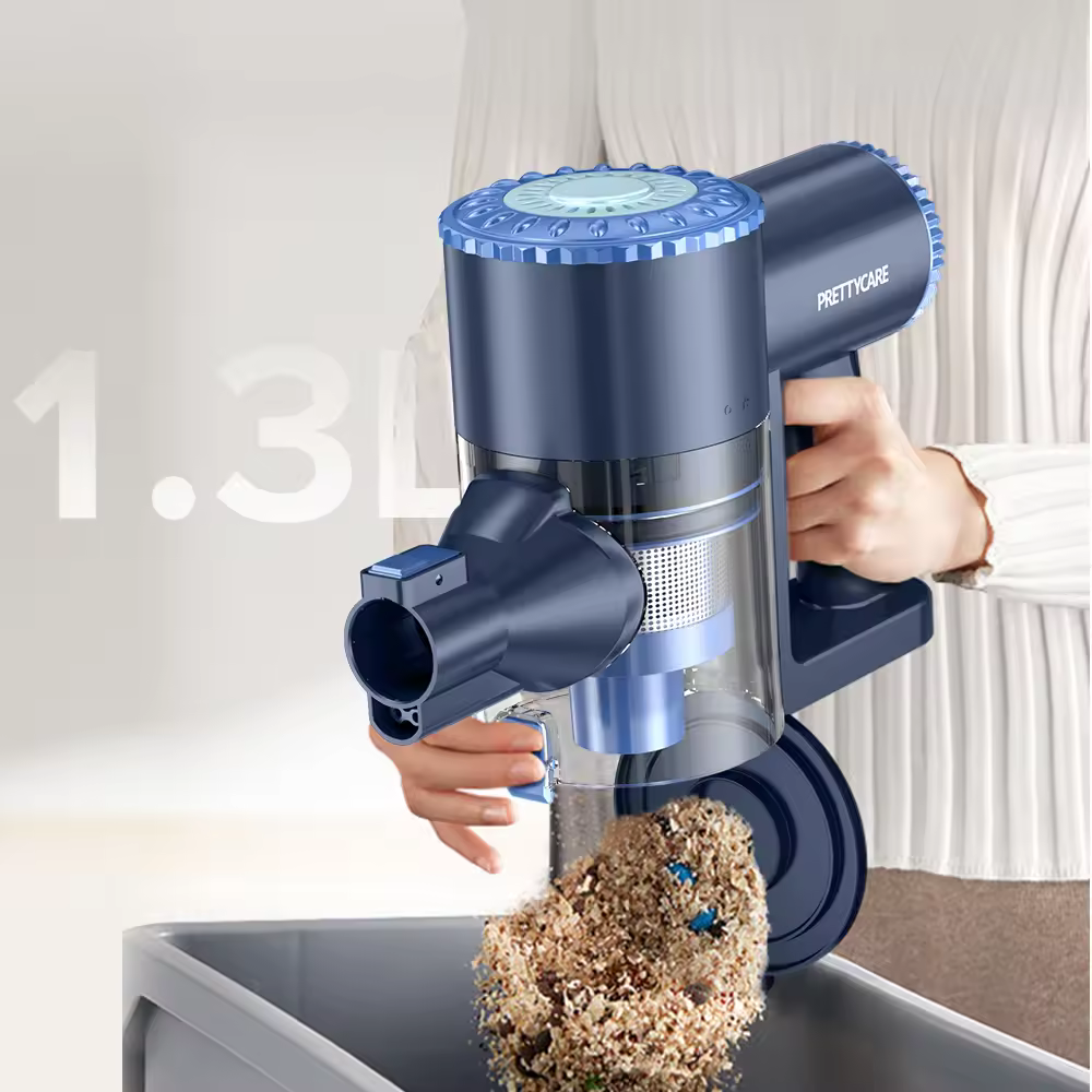 PrettyCare W400 Cordless Vacuum Cleaner 25KPA Suction Powerful Handheld Vacuum Cleaner 40 Minutes Running Time 3 Pcs Brush Set