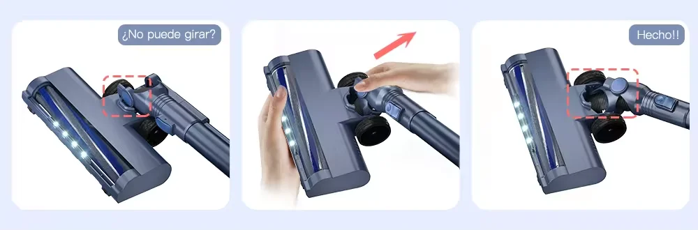 PrettyCare W400 Cordless Vacuum Cleaner 25KPA Suction Powerful Handheld Vacuum Cleaner 40 Minutes Running Time 3 Pcs Brush Set