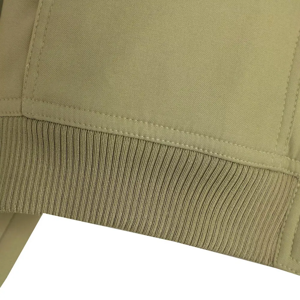 Women Fashion With Pockets Bomber Jacket Coats Vintage Long Sleeve Front Button Casual Female Outerwear Chic Tops