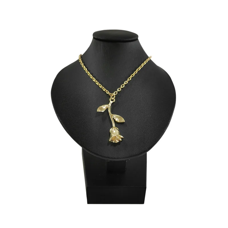 Miniature Mannequin Necklace Pendant Display Stand Choker Beads Chain Organizer Neck Portrait Neck Model Stand 5 colors