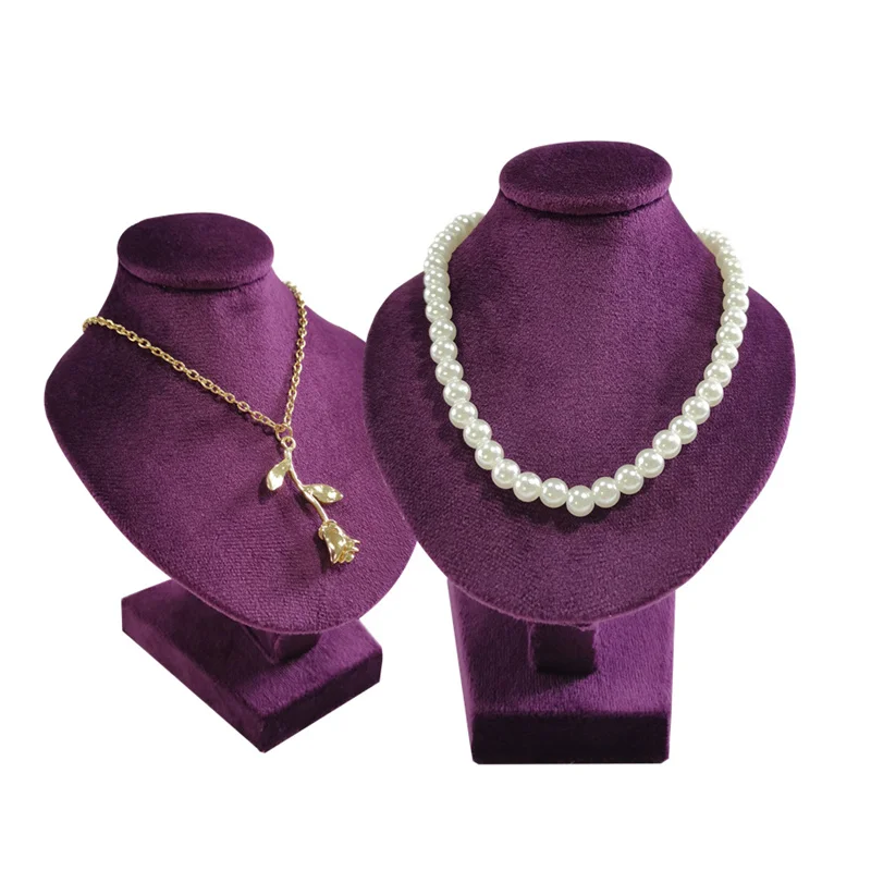 Miniature Mannequin Necklace Pendant Display Stand Choker Beads Chain Organizer Neck Portrait Neck Model Stand 5 colors