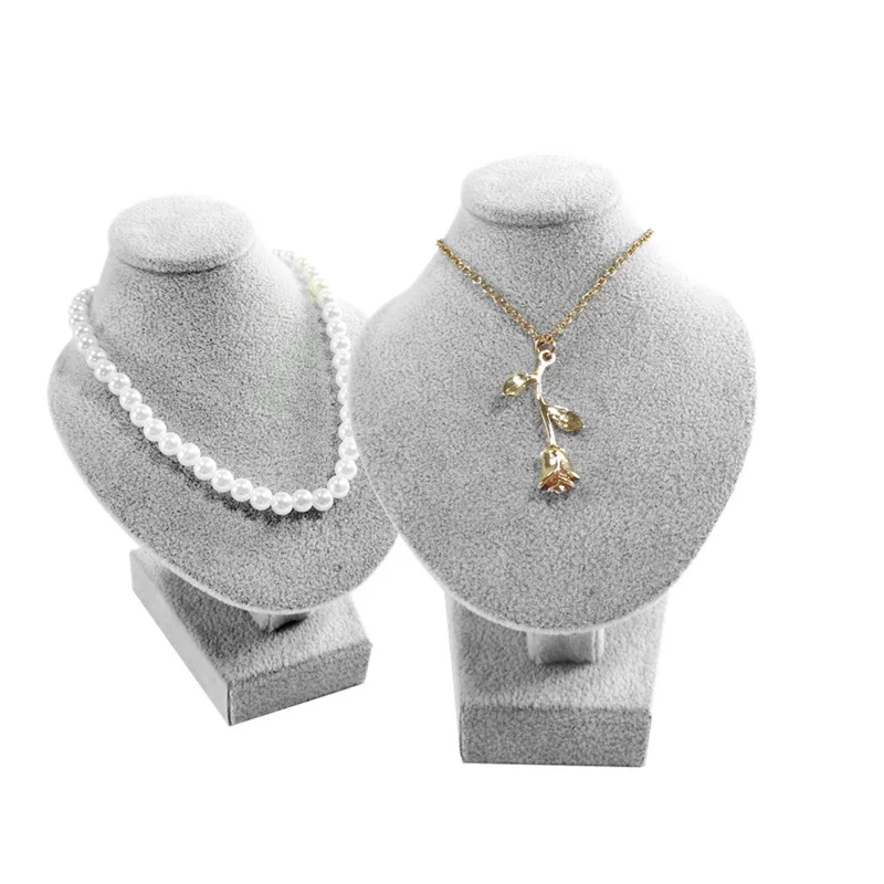 Miniature Mannequin Necklace Pendant Display Stand Choker Beads Chain Organizer Neck Portrait Neck Model Stand 5 colors