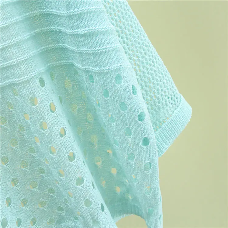 Spring and Summer New Ice Silk Knitted Vest Top Hollow Out Thin Bottoming Sling Streetwear Womens Clothing White Shirt 13686