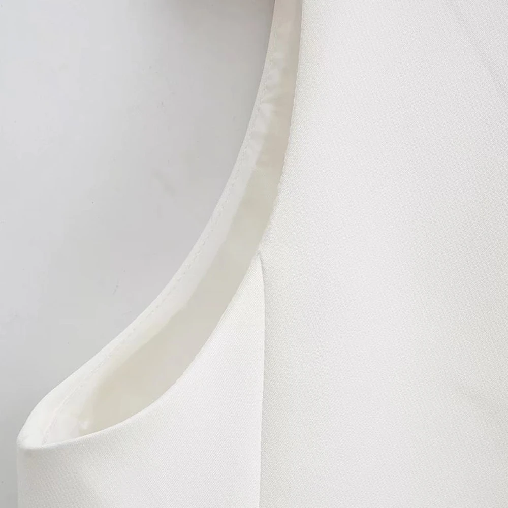 Women Fashion Front Buttons Cropped Waistcoat Vintage V Neck Sleeveless Female Outerwear Chic Tops