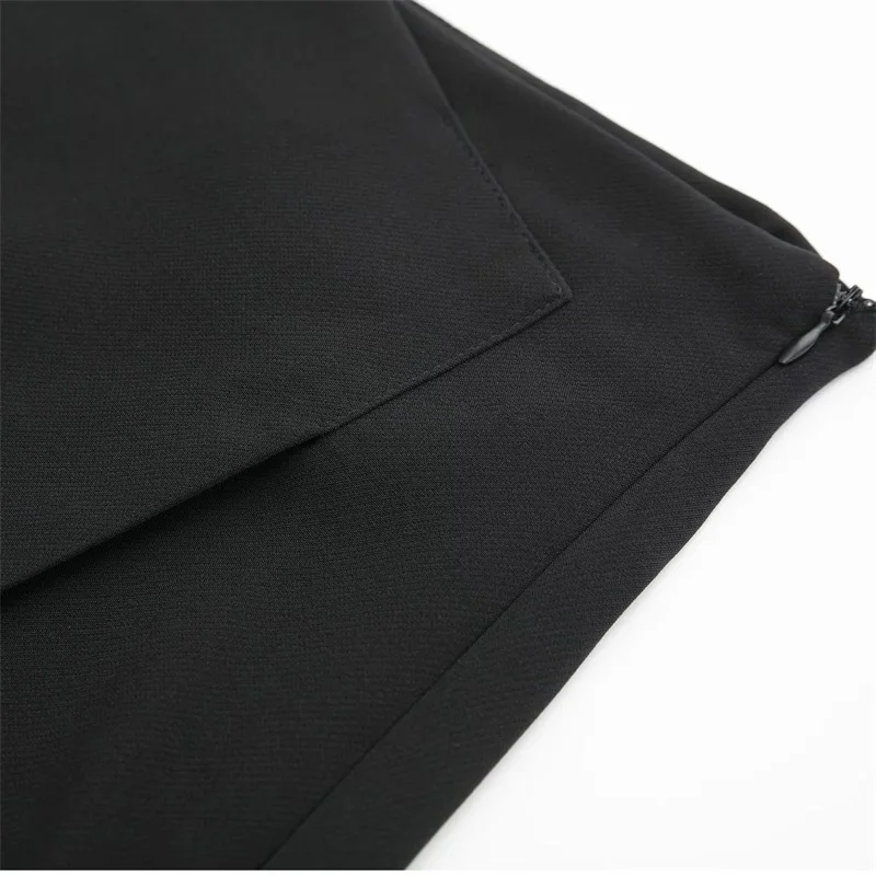MUJER 2025 Asymmetric Skort For Women Black High Waist Mini Skirt Shorts Women Casual Bermuda Shorts Woman Summer Skirt Shorts