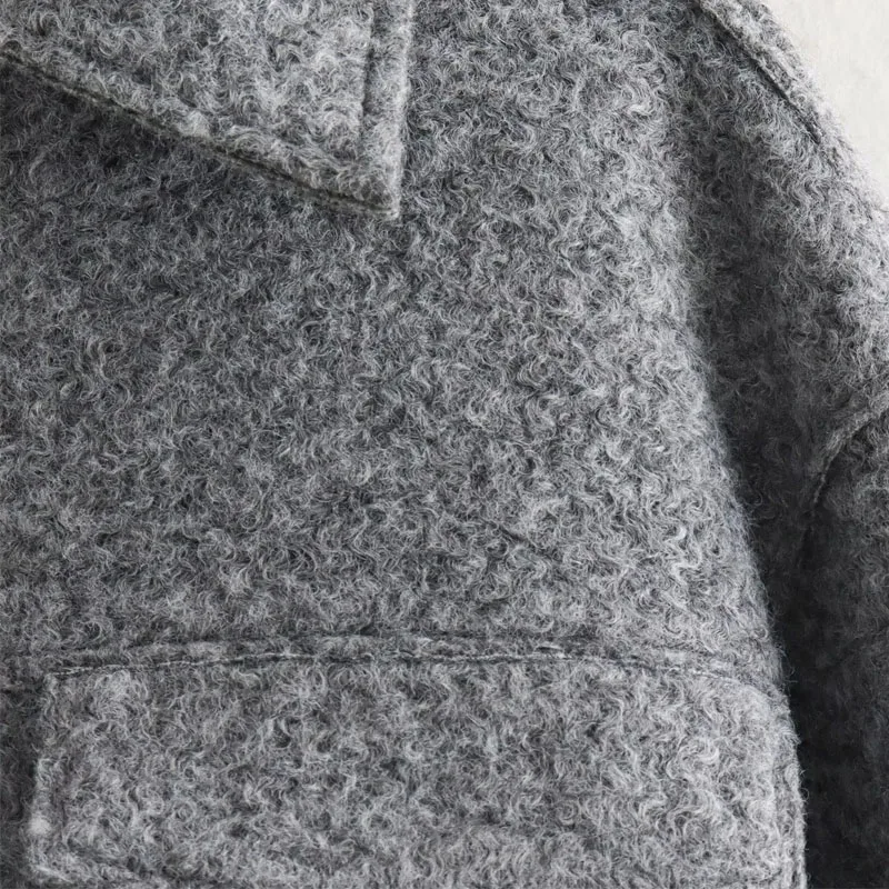 MUJER Tweed Cropped Jackets for Women Autumn Winter Short Coat Jacket Women Zip Crop Demi-season Jacket Woman New in Outerwears