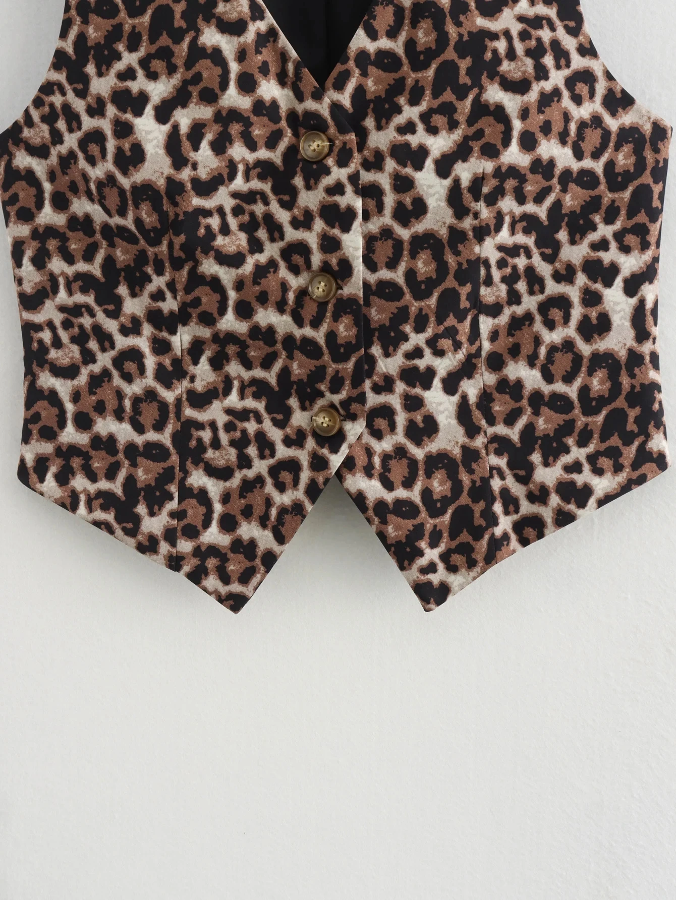 Women's Vest 2025 Fashion Leopard Summer V-Neck Single-breasted Vest Top Ladies Casual Cropped Sleeveless Coat New In Vests