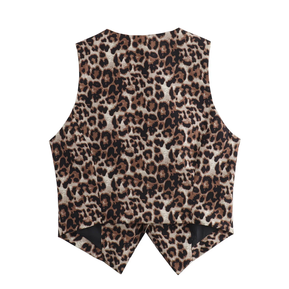 Women's Vest 2025 Fashion Leopard Summer V-Neck Single-breasted Vest Top Ladies Casual Cropped Sleeveless Coat New In Vests