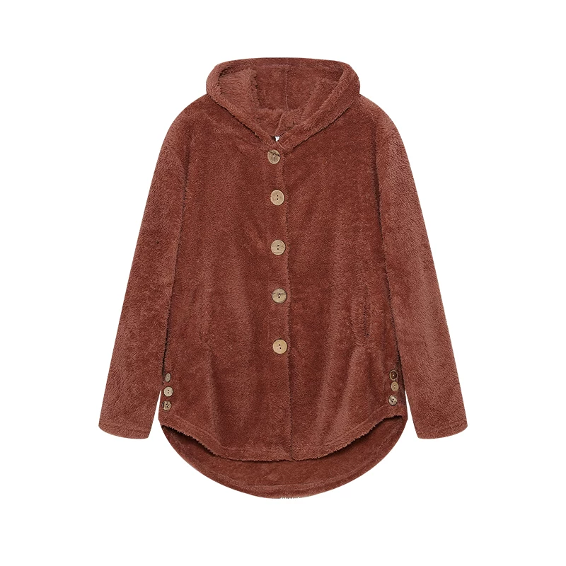 Fashion Trend Autumn and Winter Press-pleated Printed Turn-collar Long-sleeved Shirt Two-piece Furry Coat