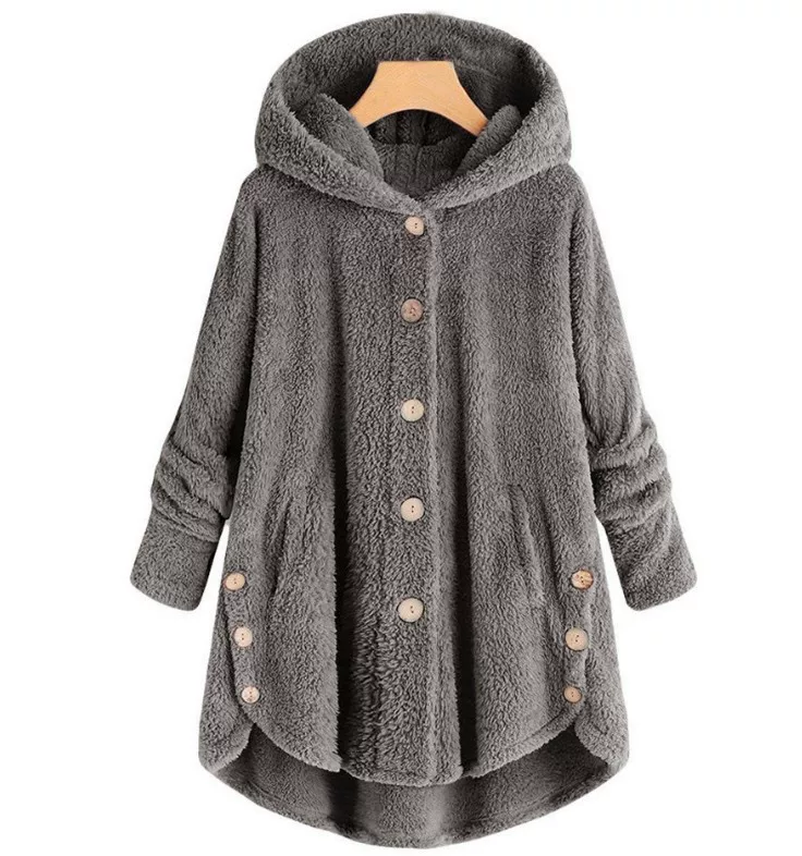 Fashion Trend Autumn and Winter Press-pleated Printed Turn-collar Long-sleeved Shirt Two-piece Furry Coat
