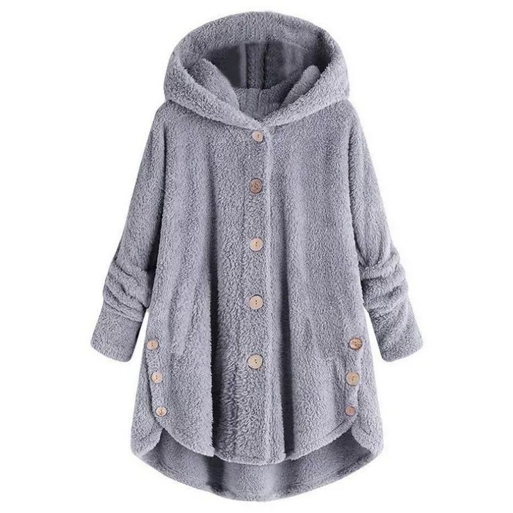 Fashion Trend Autumn and Winter Press-pleated Printed Turn-collar Long-sleeved Shirt Two-piece Furry Coat