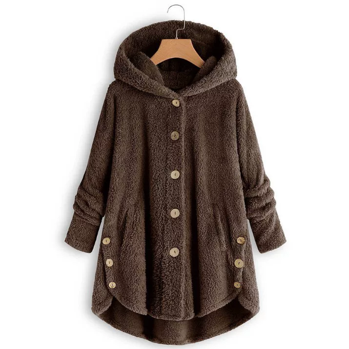 Fashion Trend Autumn and Winter Press-pleated Printed Turn-collar Long-sleeved Shirt Two-piece Furry Coat