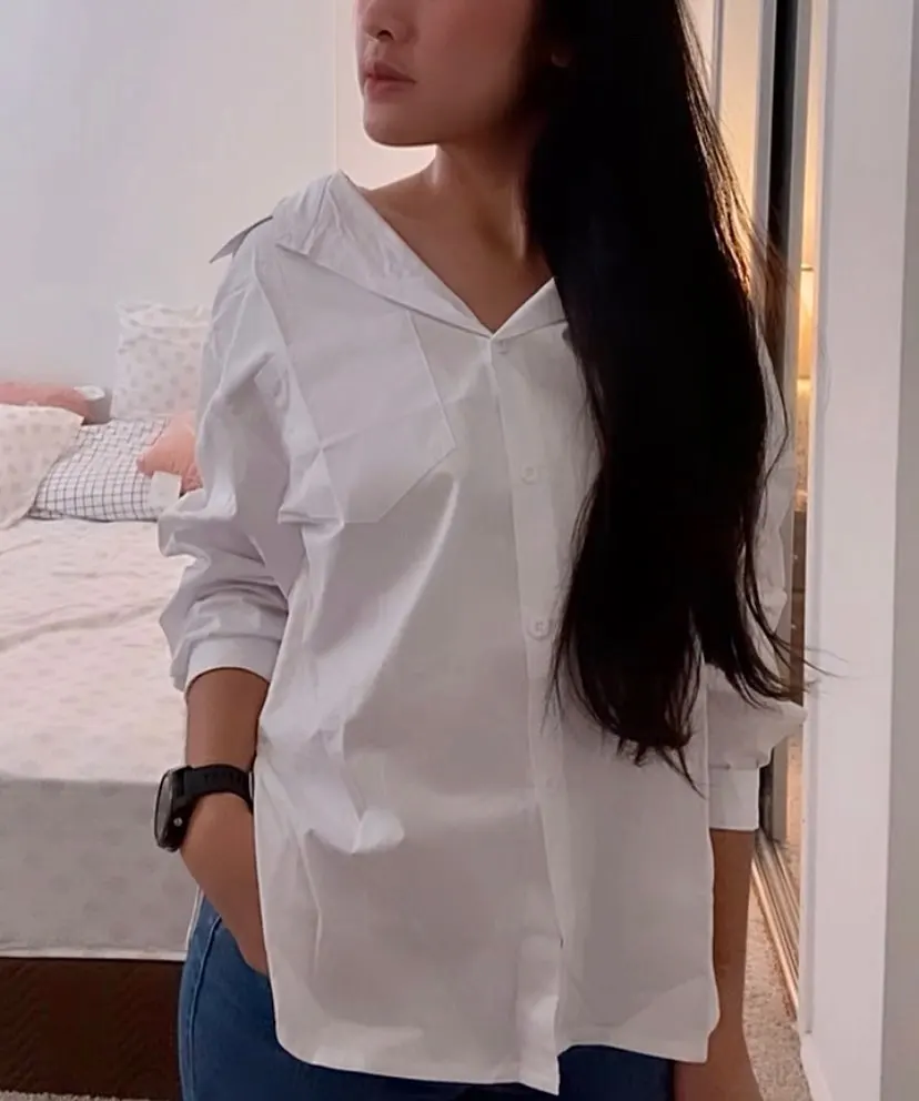 Women White Shirt 2024 Spring Autumn Vintage Ladies Tops Long Sleeve Casual Turn-down Collar Women's Loose Blouses 11456