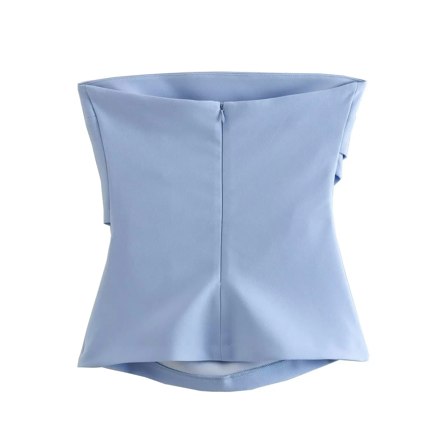 MUJER off Shoulder Crop Top Woman Ruched Backless Tube Top Women Summer Corset Top Female Sexy Tanks Camis Tops for Women 2025