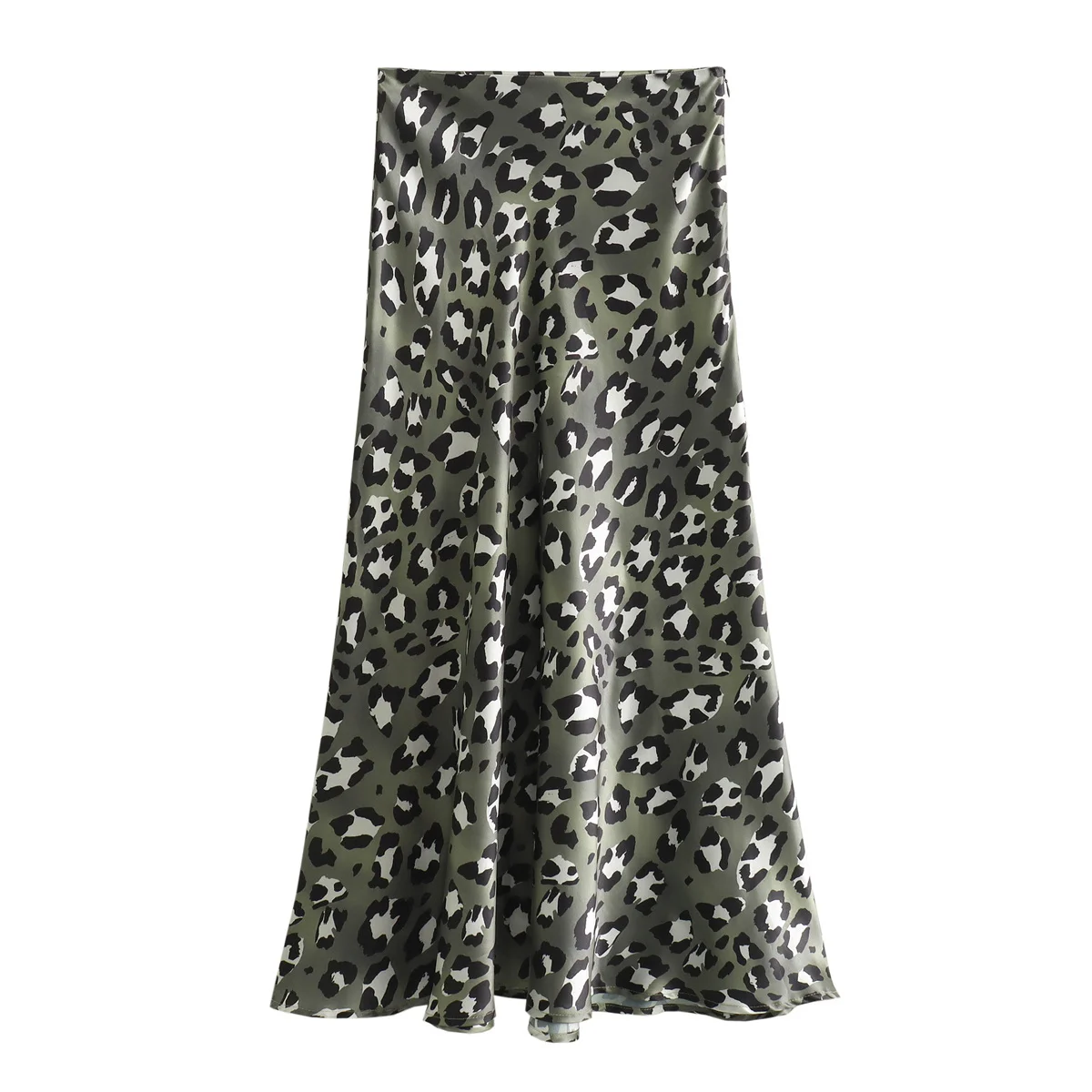 HH Women Fashion Leopard Print Skirt Vintage High Waist Midi Skirts Elegant Women Summer Casual Streetwear Skirt