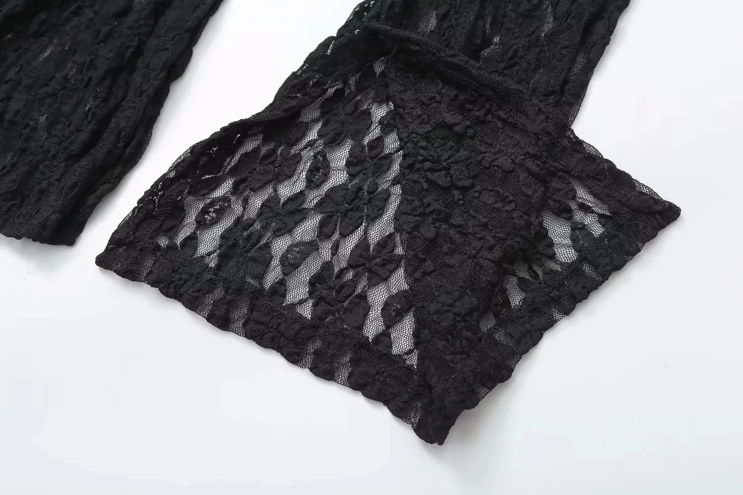 HH Womens Lace Pants Sets Slim Jumpsuits Top + High Waist Trousers Sexy Lady Floral Lace Translucent Y2k Bodysuit Suits
