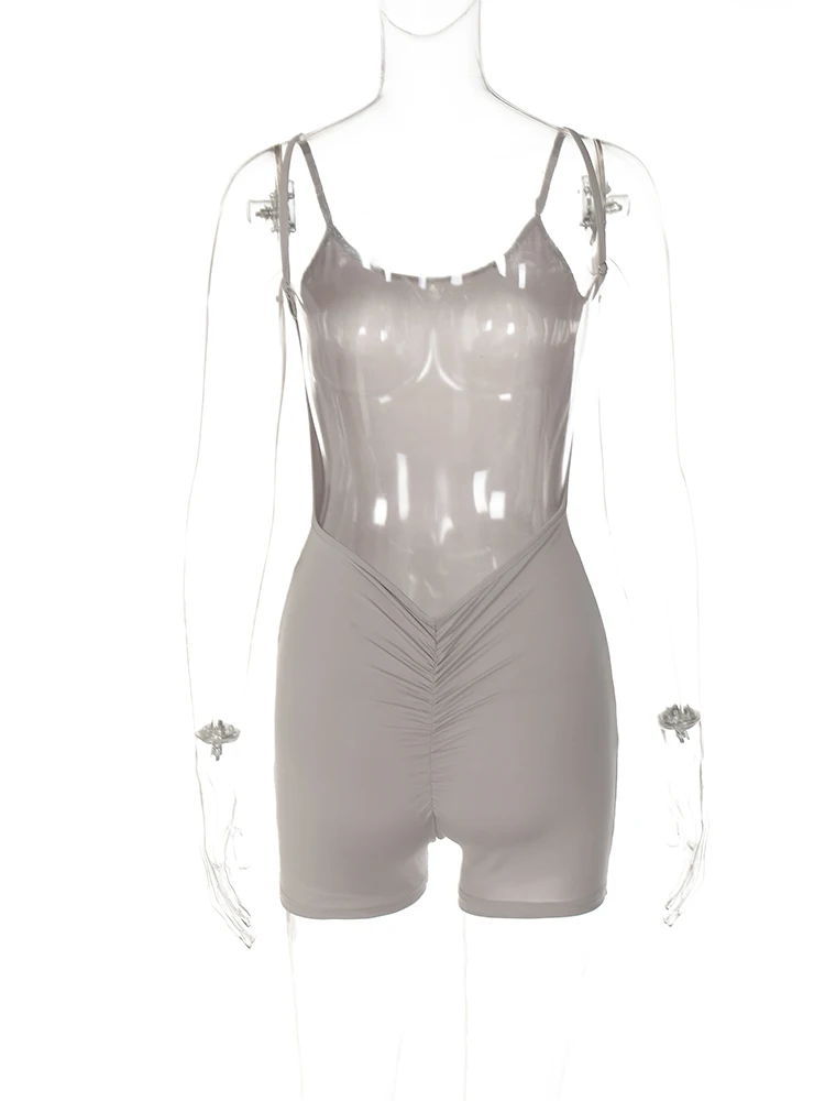 Dulzura Women Sleeveless Bodycon Basic Club Vacation Romper Playsuit 2024 Autumn Clothes Wholesale Items For Business