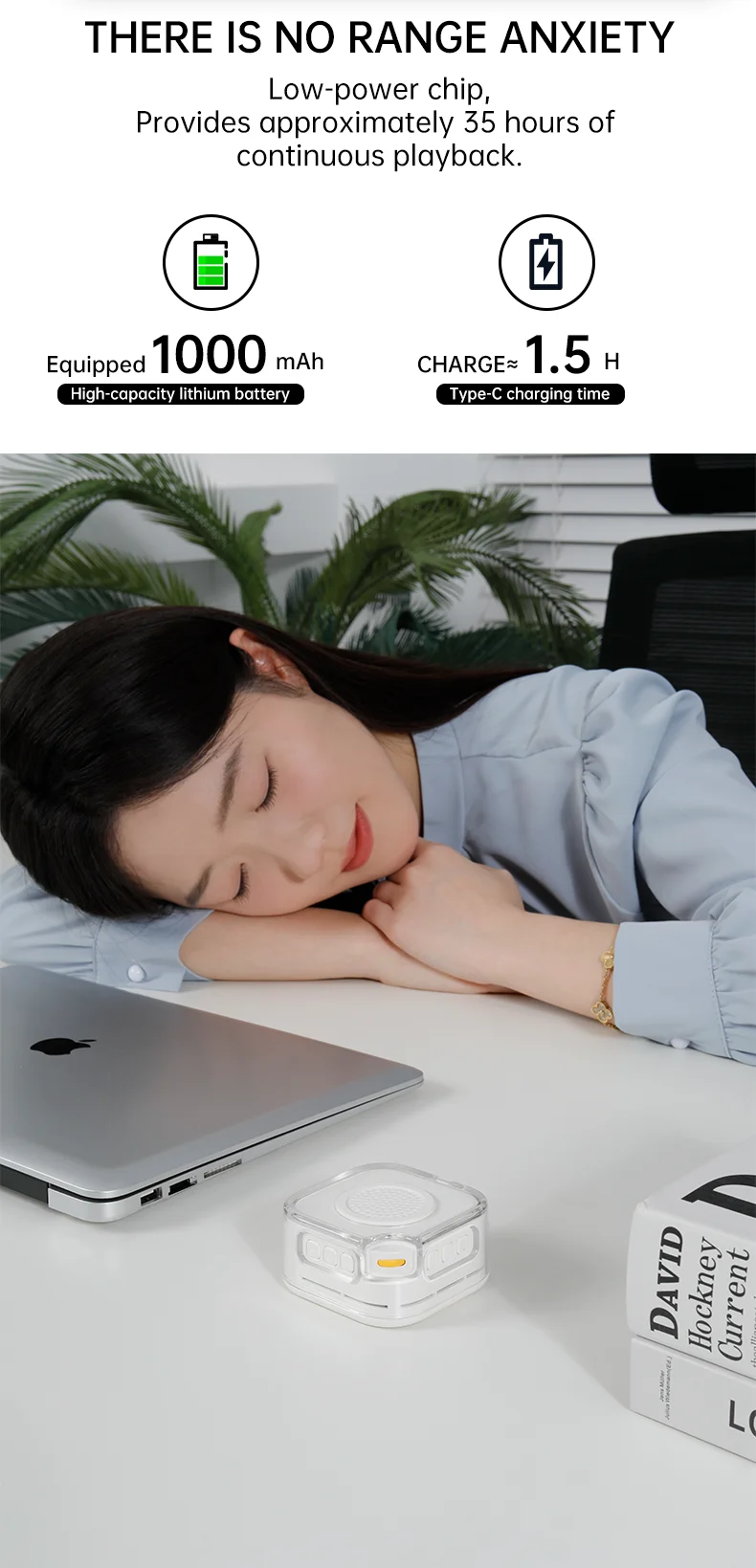 White Noise Machine with Bluetooth Function, Bluetooth Speaker, Sleep Aid Machine with Night Light for baby Adults