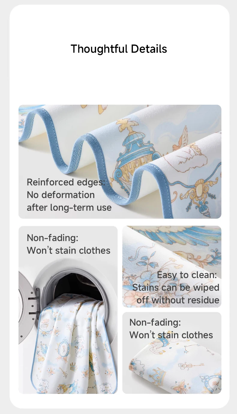 AIBEDILA Waterproof Baby Diaper Washable Newborn Urine Pad Cartoon Bed Protector Diaper Bedding Urine Pads Cloth Breathable