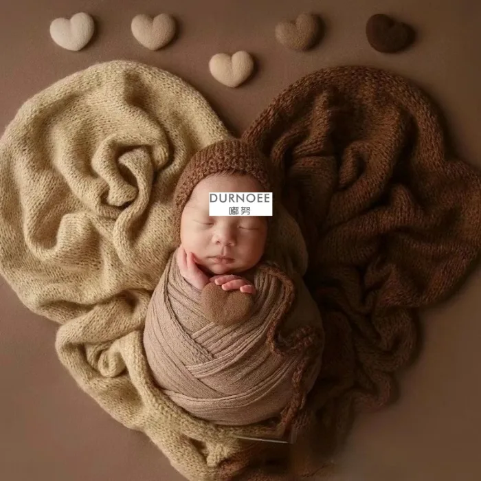 Newborn Photography Props Wool Felt Love Heart Photography Props Accessories Baby Studio