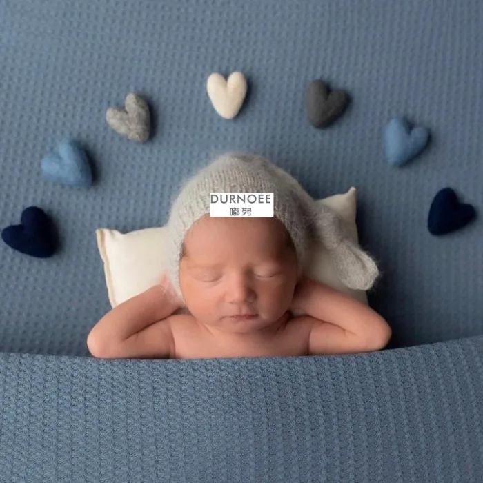 Newborn Photography Props Wool Felt Love Heart Photography Props Accessories Baby Studio