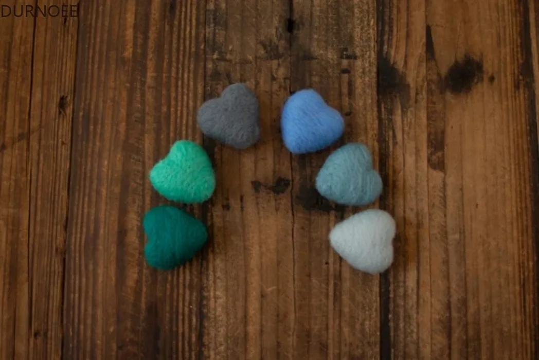 Newborn Photography Props Wool Felt Love Heart Photography Props Accessories Baby Studio