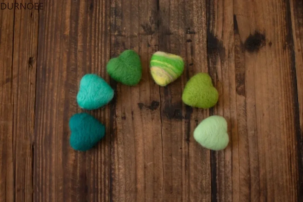 Newborn Photography Props Wool Felt Love Heart Photography Props Accessories Baby Studio
