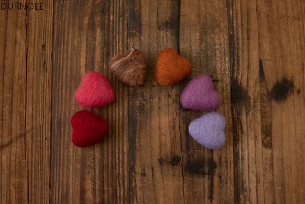 Newborn Photography Props Wool Felt Love Heart Photography Props Accessories Baby Studio