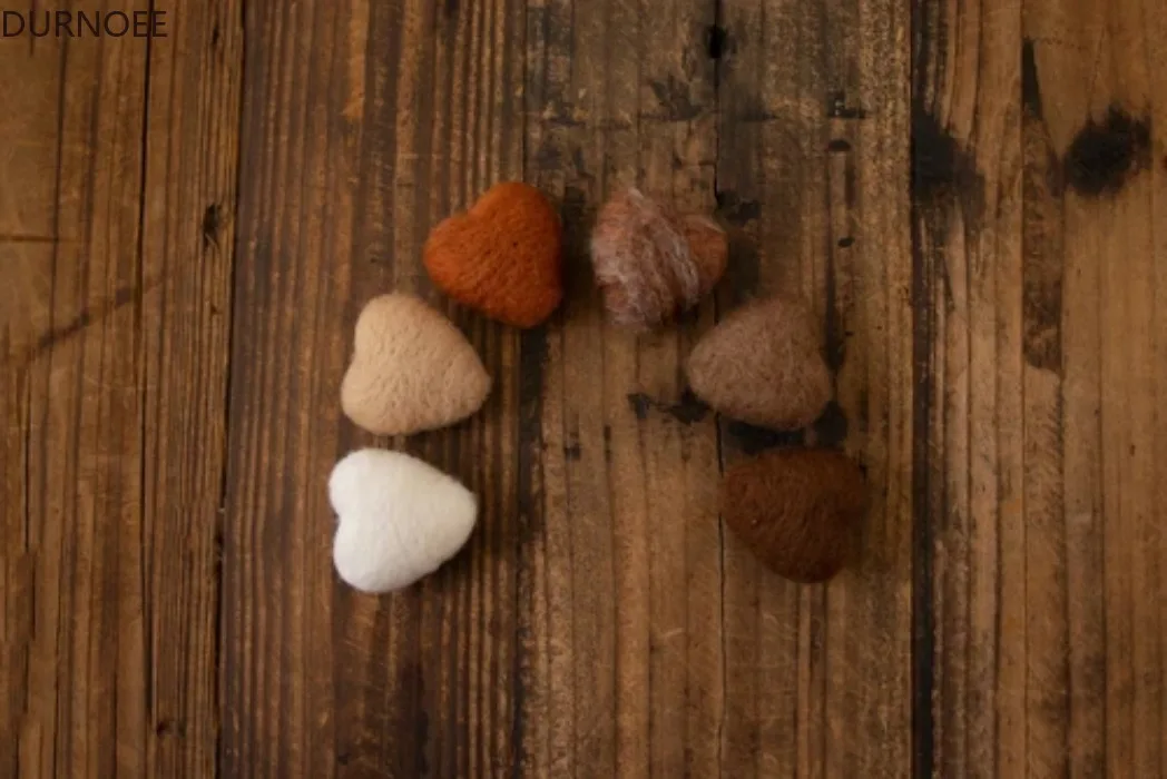 Newborn Photography Props Wool Felt Love Heart Photography Props Accessories Baby Studio