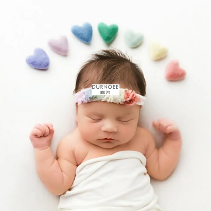 Newborn Photography Props Wool Felt Love Heart Photography Props Accessories Baby Studio