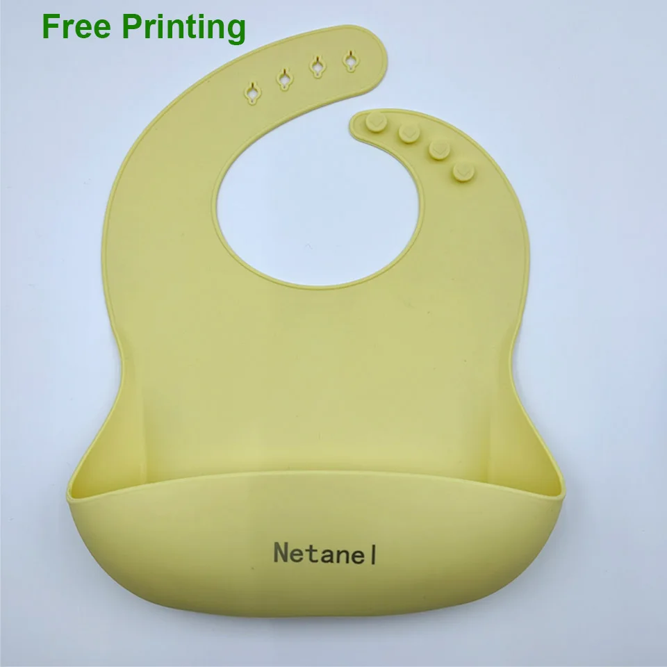 6Pcs Silicone Tableware For Kids Baby Feeding Sets Sucker Bowl Dining Plate Spoon Fork Bib Cup Personalized Name Children's Gift