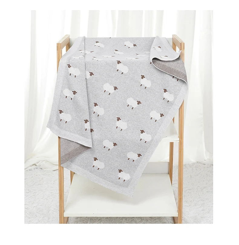 Baby Cotton Blankets Knitted Newborn Boys Girls Stroller Nursery Swaddle Wrap Cuddle Quilts 90*70cm Infant Toddler Receiving Mat