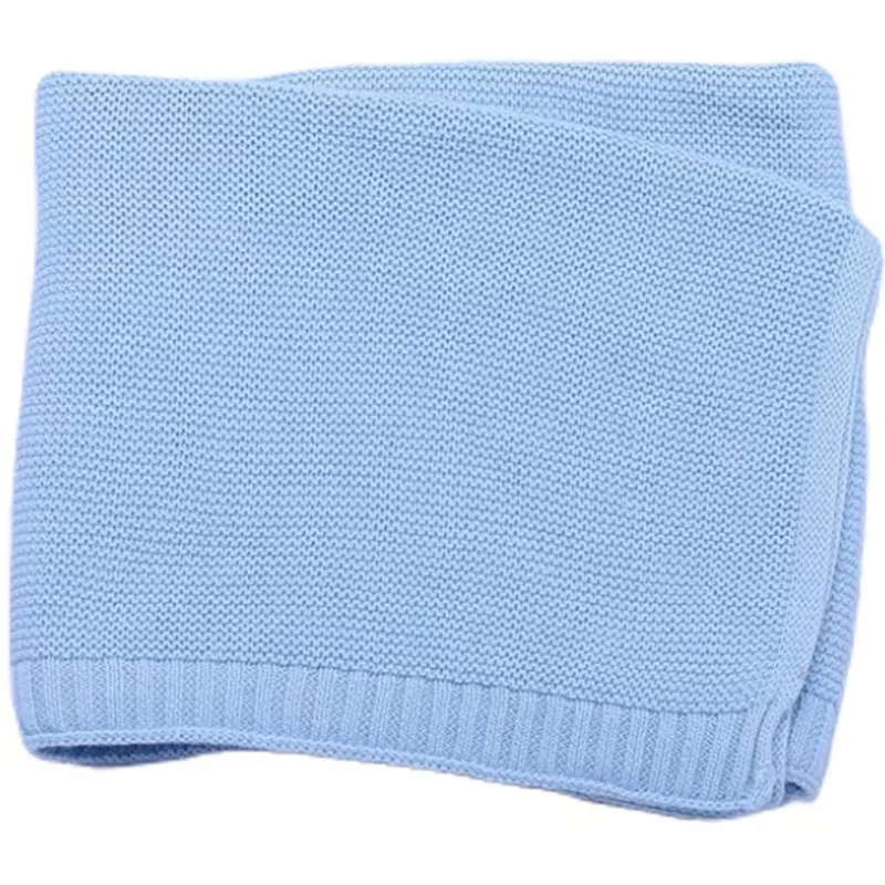 100% Cotton Knit Baby Blanket Personalized Name Soft Breathable Infant Swaddle Blanket Custom Newborn Receiving Blanket Gift