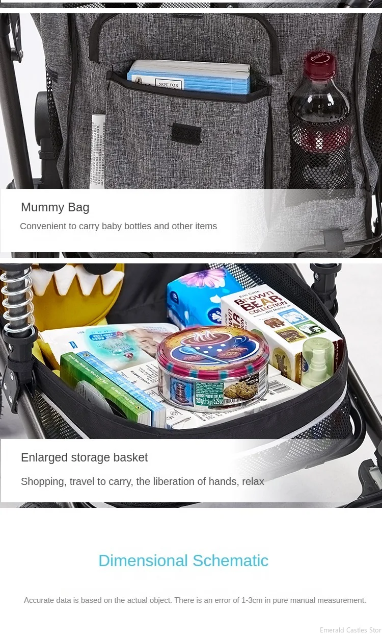 Baby stroller 3 in 1 stroller folding two-sided child four seasons kinderwagen baby carriage high landscape Newborn Travelling