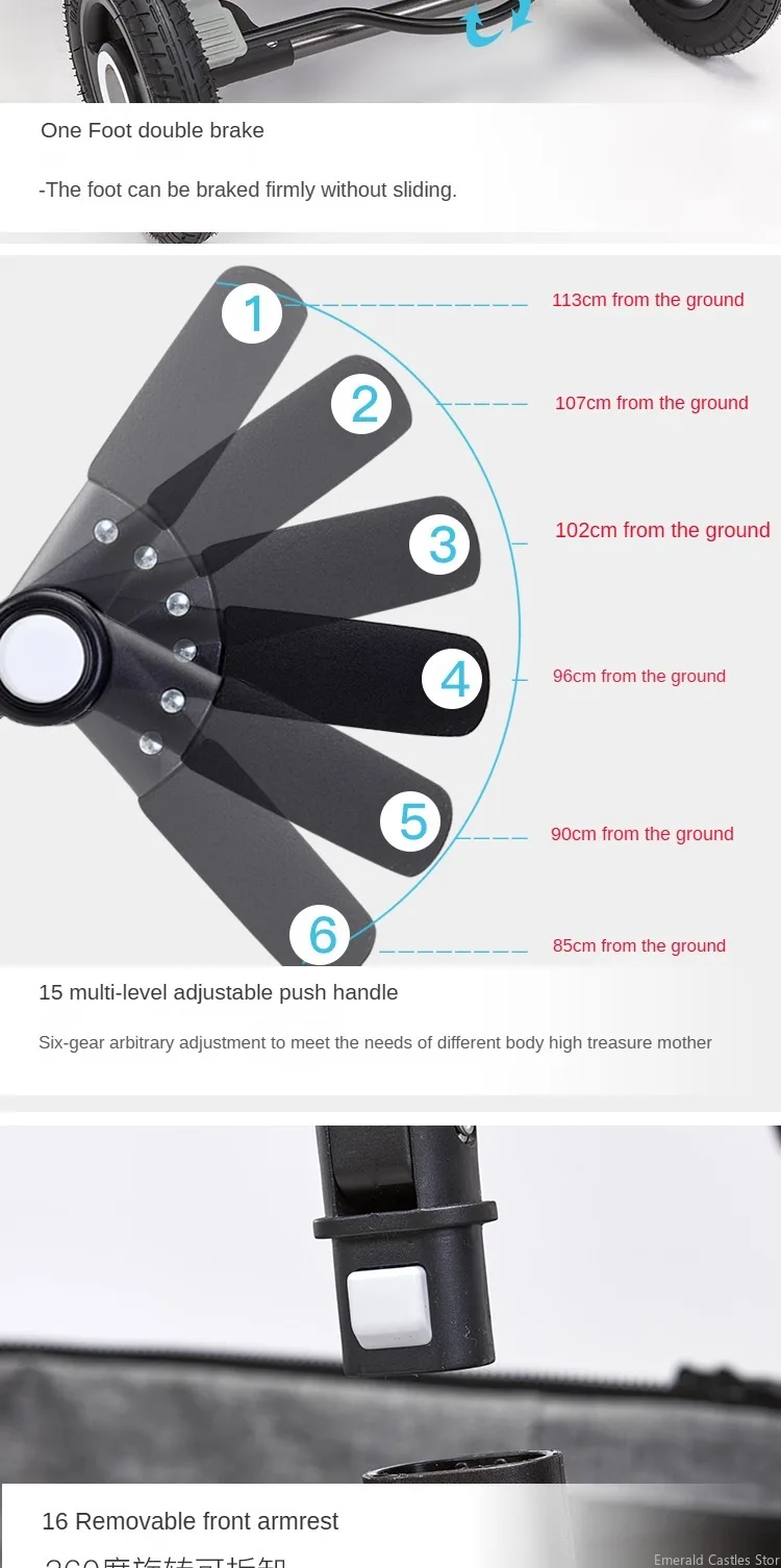 Baby stroller 3 in 1 stroller folding two-sided child four seasons kinderwagen baby carriage high landscape Newborn Travelling